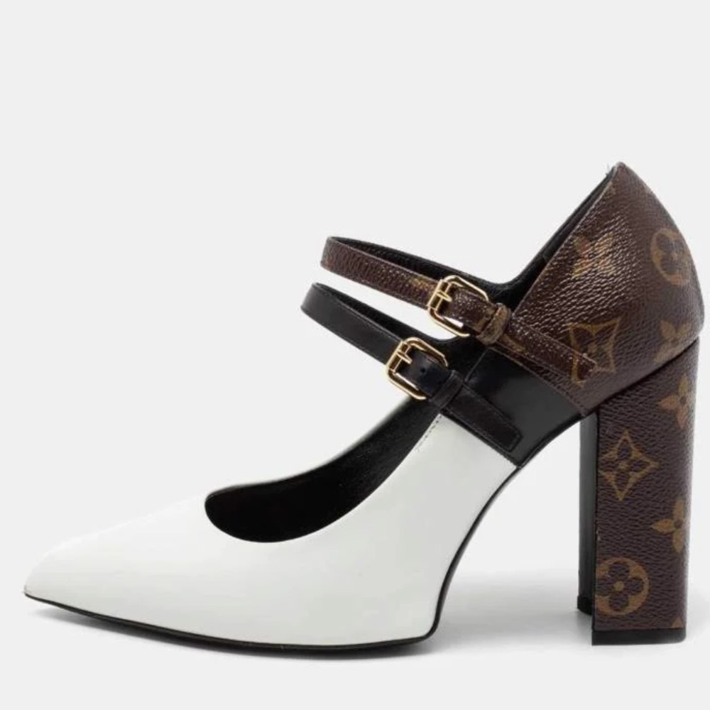 Rare Louis Vuitton Canvas and Leather Mary Janes. Barely Used. Size 8 1/2